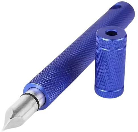 Golf Club Groove Sharpener Regrooving Tool, Portable Golf Club Groove Cleaner for U & V Grooves, Suitable for Irons, Wedges & Utility Clubs, Blue