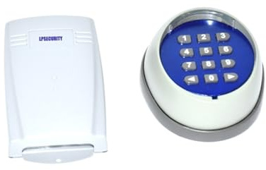 433-MHz-Funk-Wandschalter mit Tastatur for Garagentor-/Dreh-/Schiebetoröffner/Funk-Tastaturschalter Empfänger(Black keypad)