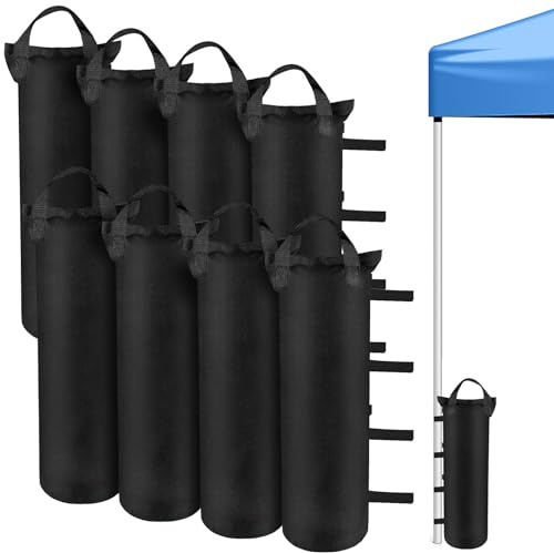 OBYCPIN Gewichte für Pavillon 8 Stück Sandsäcke zum Beschweren - 10kg Kapazität pro Sandsack, Pavillon 3x3 Garten - 600D Oxford Stoff Beschwerung für Zelt, Strand und Outdoor