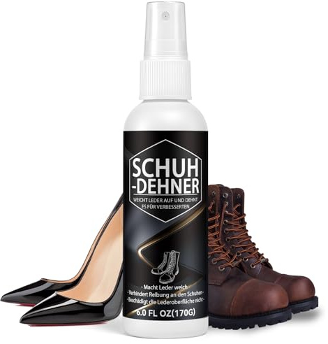 Nozerix Dehnungsspray Schuhe, Potent Schuhdehner Spray, Lederdehnungsspray, Lederdehner Spray für Schuhe, Transparent und Effektiv – Schuhe Weiten, Lindert Druckstellen und Verhindert Blasen (6 FL OZ)