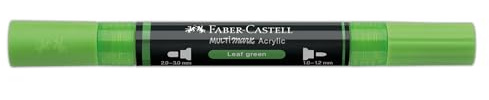 Faber-Castell Multimark Acrylic Dual Marker Color 112 Leaf Green Art Set Supplies Waterbased Acrylic Marker Pen Double Ended Bold & Fine Tip Art Marker Coloring Pens Textlighter