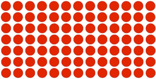 91 selbstklebende Vinyl-Klebepunkte Ø 12 mm – wetterfest & UV-beständig – Markierpunkte Aufkleber für Innen & Außen (Rot)