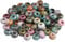 KYEYGWO Indian Agate Large Hole Polished Stone Loose Beads for Jewelry Making, Rondelle Gemstone Beads for European Charm Bracelet, Pack of 20