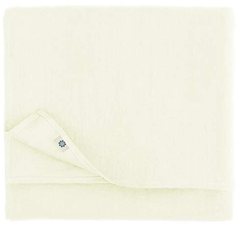 Linen & Cotton Tischdecke Stoff Tischtuch Tischwäsche Hygge -100% Leinen, Weiß/Weiss (100 x 140 cm) Mitteldecke Klein Quadratisch für Home Küche Couchtisch Tuch Dekoration Cafe