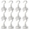 MHDMAG Magnetic Hooks, Magnetic Key Holder with Super Strong Neodymium Rare Earth Magnet for BBQ, Grill, Keys, Cruise, Curtain Rod, Fridge, Indoor Outdoor (Pack of 12)
