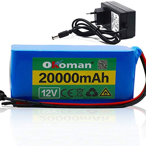 New 3s8p Battery Pack Large Capacity 12v 20ah 3s8p Lithium Battery Protection Board 12v 20000mAh Capacity+Charger