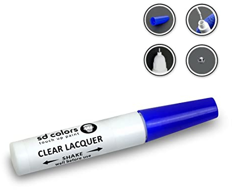 SD COLORS New Touch Up Pen REPAIR 12ML CLEAR LACQUER COAT FOR CAR PAINT SCRATCH CHIP BRUSH