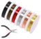 6 Rolls Jewelry Wire for Jewelry Making, VEGCOO Tarnish Resistant Copper Beading Wire with Mini Pliers, Bare Copper Wire for Beading Jewelry Craft Making, 26 Gauge(0.4mm)