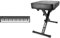 Roland FP-30X Digital Piano, Das extrem beliebte tragbare Piano – Überarbeitet (schwarz) & RockJam Premium Adjustable Padded Keyboard Bench or Digital Piano Stool, Regulär