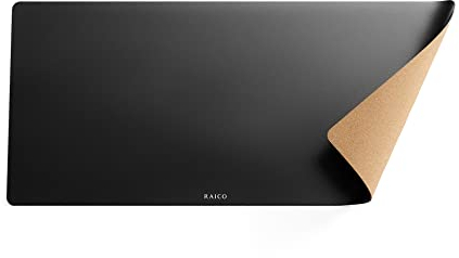 Schreibtischunterlage aus Leder (Schwarz, Medium - 65 x 30 cm)