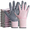 ANDANDA Damen Gartenhandschuhe, Nitril-Arbeitshandschuhe, Anti-Rutsch-Beschichtung, Griffigkeit, Lagerung, Logistik, Montage, Garten, rosa, Größe 9L, 12 Paar