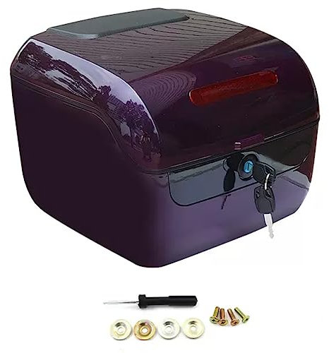 AVIITI Moto Tour Tail Box Tronco Bagagli Top, Borsa Impermeabile Per Casco, Accessori Per Moto,Viola,33x33x24cm