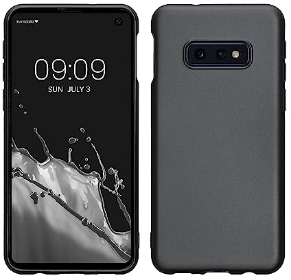 kwmobile Case kompatibel mit Samsung Galaxy S10e Hülle - Schutzhülle aus Silikon metallisch schimmernd - Handyhülle Metallic Grau