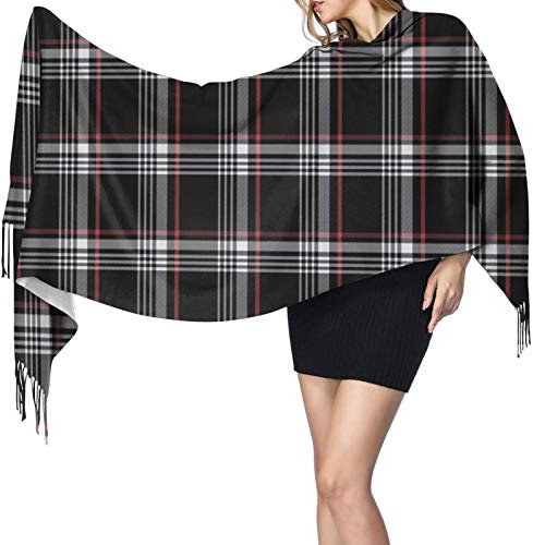 408 Damen Schal Schal Umhüllt Silky Feel Golf Gti Plaid Winterschal Kälteschutz Damen Winterschal Winddicht Damenschals Für Frauen Hochzeit Freizeit 72X197Cm