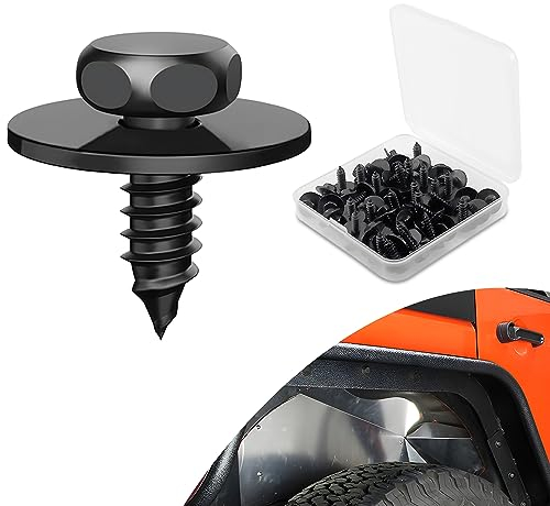 Lot de 50 vis auto-taraudeuses - 5 mm x 18 mm - Écrou à tôle avec joint - Vis à tête hexagonale autoforeuse - En acier au carbone - Pour voiture ou métal
