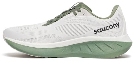 Saucony Ride 18 Herren-Sneaker, Weiß/Olivine