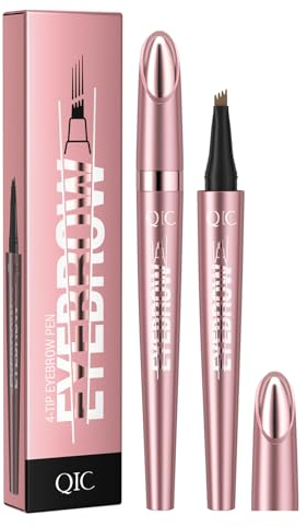Eyebrow Pencil, Liquid Eyebrow Pen, Waterproof Brow Pen with Micro-Fork Tip, Smudgeproof Long Lasting Fine Sketch Pen (02# Dark Coffee)