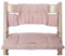 Kadem® Sitzkissen 100% Bio Baumwolle | Classic Kissen Sitzbezug Hochstuhlauflage | 2-teilig passend für Stokke Tripp Trapp Kinderhochstuhl | maschinenwaschbar einfache schnelle Befestigung | rosa