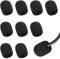 10 Packs Headset Microphone Foam Cover,Microphone Cover,Pop Filter, Foam Microphone Windscreen Microphone Protector Mini Windscreens Sponge Foam Covers Shield Protection New Job Gifts(Black)