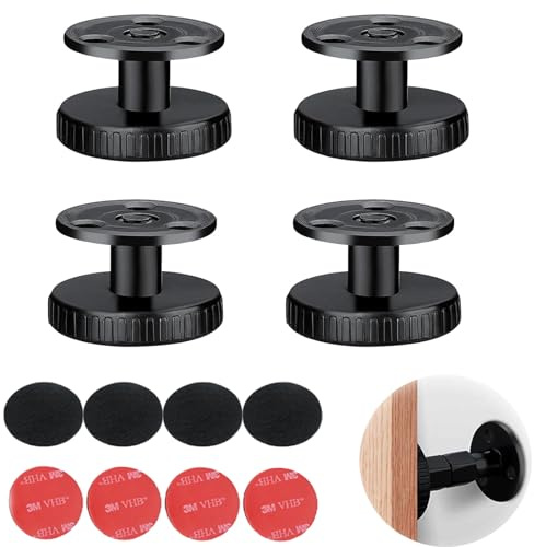 Wjelet 4 Pcs Anti Shake Headboard Stoppers, Adjustable Threaded Bed Frame Support Tool for Stabilizing Beds, Cabinets, and Sofas, Perfect Headboard Stoppers for Wall and Floor Fixing, 27 to 40mm
