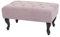 Mendler Ottomane Chesterfield, Sitzhocker Fußablage Hocker, wasserabweisend Stoff/Textil 39x77x47cm - Hellrosa