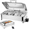 Aocay 9L Chafing Dish Electrique, Chauffe-Plats Électrique Buffet Server, Acier Inoxydable Buffet Chauffant pour Restauration, Buffet fêtes, Température Réglable 30-85°C (1/3)