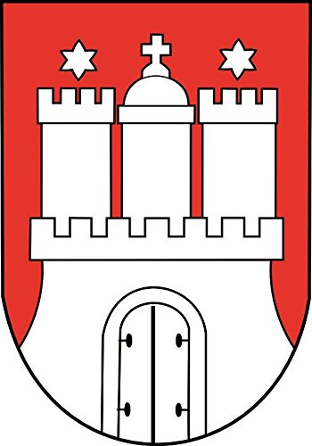 U24 Aufkleber Hamburg Wappen Autoaufkleber 16 x 22 cm Sticker Konturschnitt