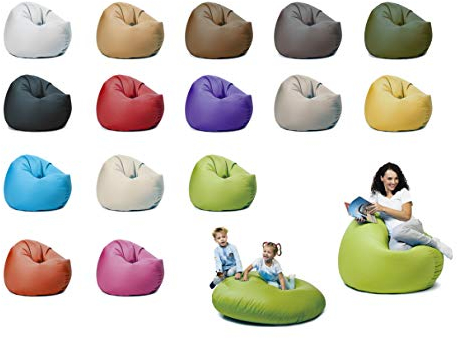 sunnypillow XXXL Sitzsack mit Styropor Füllung 145 cm Durchmesser 2-in-1 Funktionen zum Sitzen und Liegen Outdoor & Indoor für Kinder & Erwachsene viele Farben und Größen zur Auswahl Grün