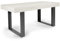 IDMarket - Esstisch, rechteckig, Phoenix, 6 Personen, Holz, Grau, 160 cm