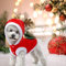JIMACRO Haustier Weihnachtskostüm, Weihnachtskleidung für Hund Niedliches Rentier Hundekostüm Katzen Kostüm Warmer Wintermantel für Haustier