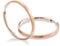 Boccia Scharnier-Creolen aus poliertem roségoldplattierten Reintitan, in der Farbe: Roségold, Maße: Durchmesser: 40 mm, 0508-10