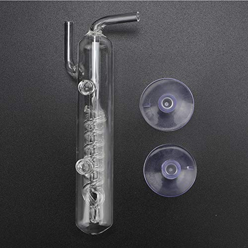 Cikonielf Co2 Diffusor Spiral Bubble Counter Glas CO2 Blasenzähler Externer Blasenzähler Aquarium Wasserpflanze CO2 Blasenzähler Aquarium Luftpumpe Zubehör