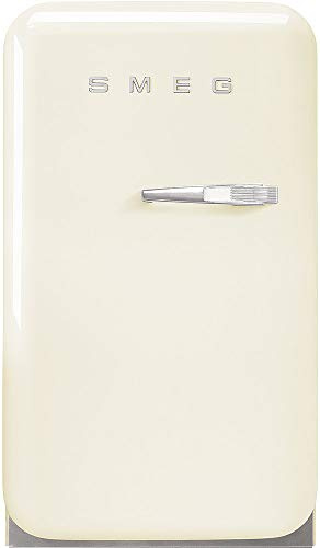 Smeg FAB5 Retro Mini Fridge – 50s Style Compact Small Refrigerator, 1.2 cu ft, Automatic Defrost, LED Lighting, Adjustable Shelves– Made in Italy – Perfect for Home, Dorm, Office, Hotel -Cream