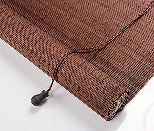 Bambusrollo Outdoor Roll Up Shades Roller Shade Wasserdicht,Retro Bambus Rollo Jalousine,Hochwertiges Fenster-Rollo für Innen,Sonnenschutz und Sichtschutz Rollo Seitenzugrollo (80x120cm/32x47in)