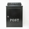 Vintage Decor by DWD® Weatherproof Post Box Plain Design Personalisable-Lockable Heavy Duty Secure Wall Mounted Letter Mail Post Box Post for Walls/Gates.Charming, (Black with Silver Post Sign)