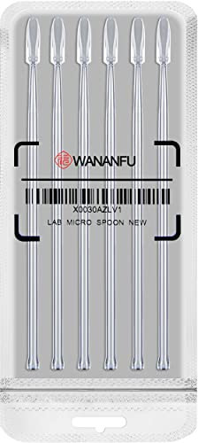 WANANFU Lab Spatula (6 Units) - Micro Lab Spoon/Scoop with Powders Tamper Fits for Empty Capsules Size 000, 00, 0, 1 | Filling Empty Capsules Easier and Faster | Alternative to Capsule Filling Machine