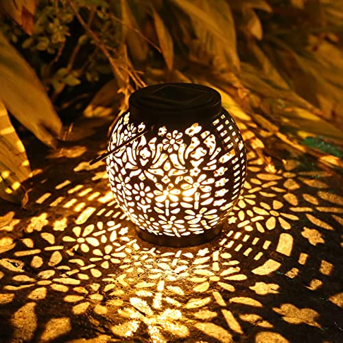 PhilzOps Farolillos Solar Exterior Jardin, Linterna Solares Exterior Farol Solar IP65 Impermeable Lámpara Solar Decoración para Patio Terraza Arboles Césped Fiesta Boda, Blanco Cálido