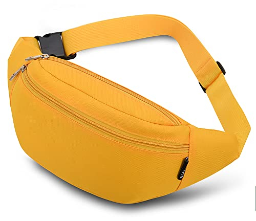 Bauchtasche für Damen und Herren Gürteltasche Hüfttasche Doggy Bag Outdoor Sport Groß Handytasche Umhängetasche Camping Fitness Fahrrad Geld Pouch Pack