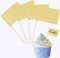 100pcs Banderas de Palillo de Dientes, Marrón Mini Palillo de Dientes Bandera para Comida de Fiesta, Decoración de Magdalenas, Etiqueta de Queso