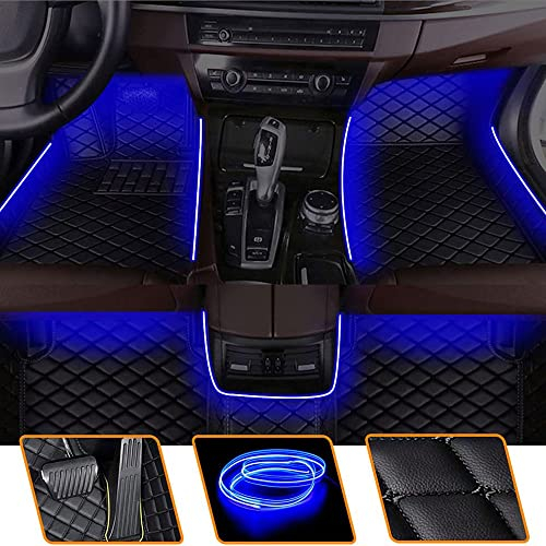 nlive Auto Fußmatten Leuchtende Bodenmatte Anpassen für Audi A5 (4door) Sportback 2017-2021 | All Inclusive Fußmatte Automatte Set, Black