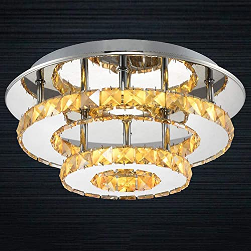 PAZWAHF LED-Deckenleuchte, K9-Kristall-Deckenleuchte, 36 W, 3 Farbtemperatur, einstellbarer Deckenspot für Kinderzimmer, Schlafzimmer, Wohnzimmer, Arbeitszimmer, Ganglampe, Beleuchtung, Kronleuchter
