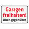 INDIGOS UG - Aluverbundplatte Schilder 3mm - Sicherheit - Garagen freihalten! Auch gegenüber - 200x150 mm - Hotel, Firma, Schutz, KITA, Arzt, Praxis, Wohnung