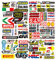 90 Stück Motorrad Aufkleber,Wetterfeste Vinyl Aufkleber Sticker,Vinylaufkleber Sticker Geeignet für Motorräder,Skateboard,Auto,Rollerhelm und Geländemotorräder