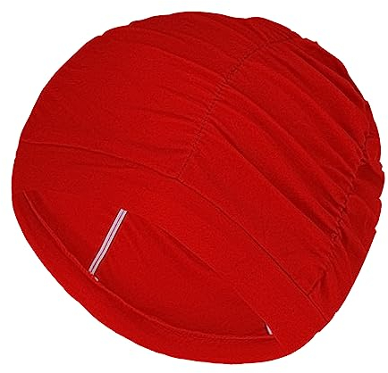 Lin's Liliana Cuffia da nuoto per capelli lunghi – Cuffia da nuoto per donne e ragazze – Cuffia da bagno comoda vestibilità cappello da nuoto scalabile (rosso)
