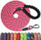 Kdsvakd Rope Dog Lead, Strong Dog Lead With Swivel Lockable Hook And Soft Padded Handle, Durable Dog Leash For Puppy, Small, Medium, Large Dog Camping Walking (Pink A, 10ft)