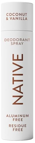 Native Deodorant & Body Spray, Coconut & Vanilla, 72-Hour Odor Protection for Underarms & Body, Aluminum Free, Quick Drying, 3.5 oz