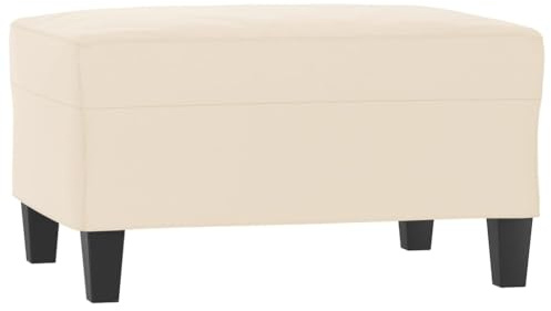 vidaXL Fußhocker Beige 70x55x41 cm Mikrofasergewebe