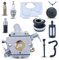 Carburateur pour Stihl MS 170, MS 180, 017 et 018 Tronçonneuse, ADEFOL Kit Carburateurs + Filtre à Air + Filtre à Essence + Bougie + Bouchon Pièce de Rechange Remplacement