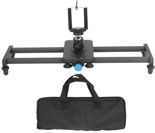 16in 40cm Carbon Fiber Camera Slider, Carbon Fiber Dolly Track Slider Dolly Track Rail for DSLR Camera Phone Photography
