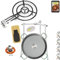 COMBOI Paellero Gas Butano 70 CM, Paellera 90 CM, Kit Quemador, Regulador de gas, Manguera, Patas Trípode, Nivel, delantal, Libro de Recetas digital (KIT 700 + Patas Trípode)